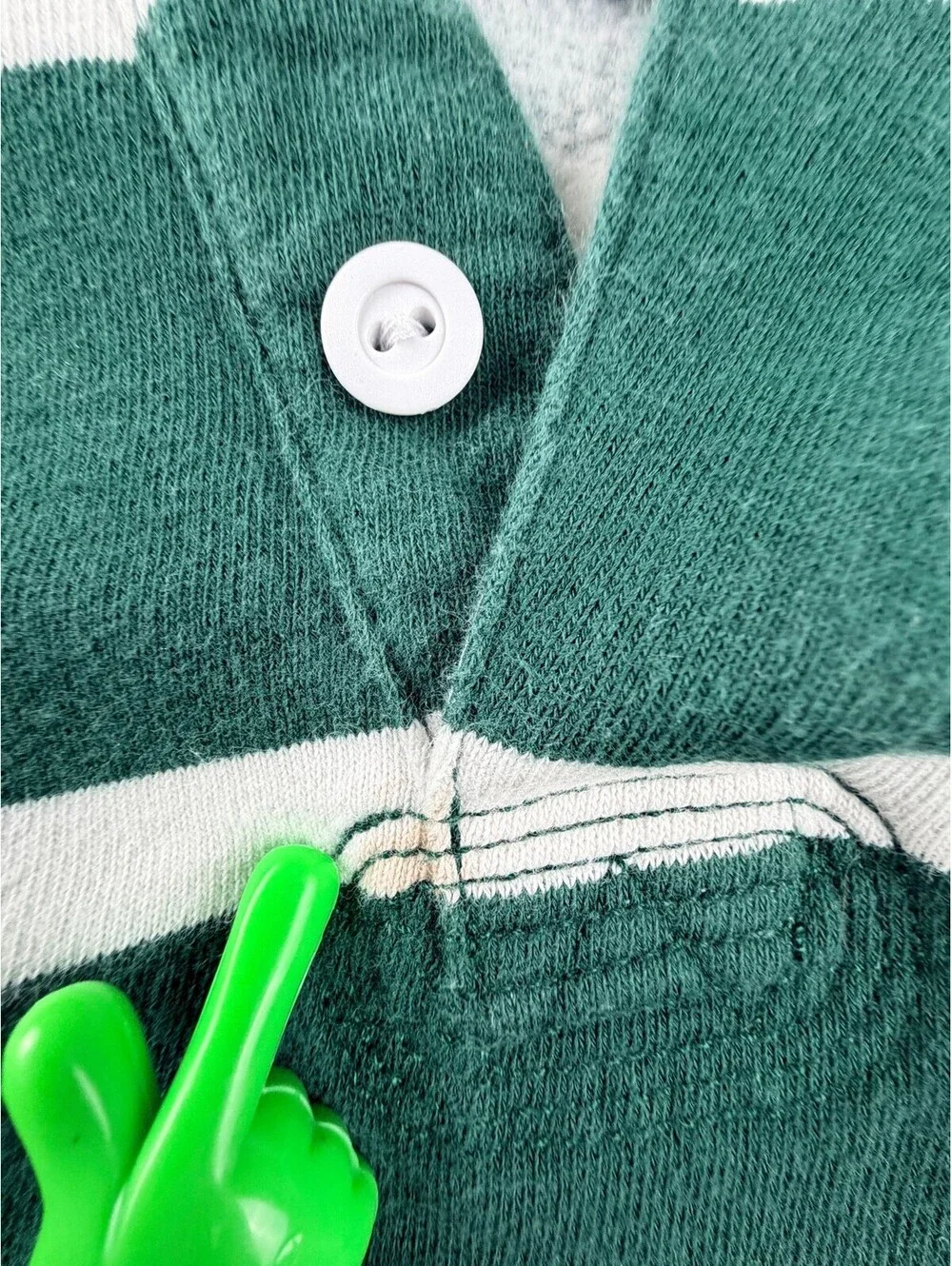 Polo Ralph Lauren Boys Hoodie Pullover Sweatshirt Size 5 Green White Striped